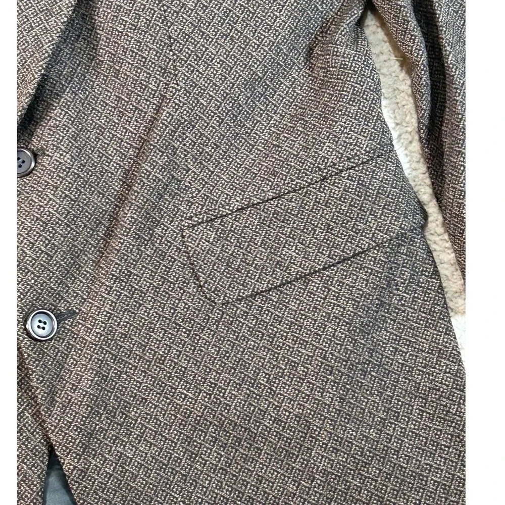 Franco Tassi Mens 39S Brown Textured 100% Wool 2 Button Blazer Sport Coat Canada